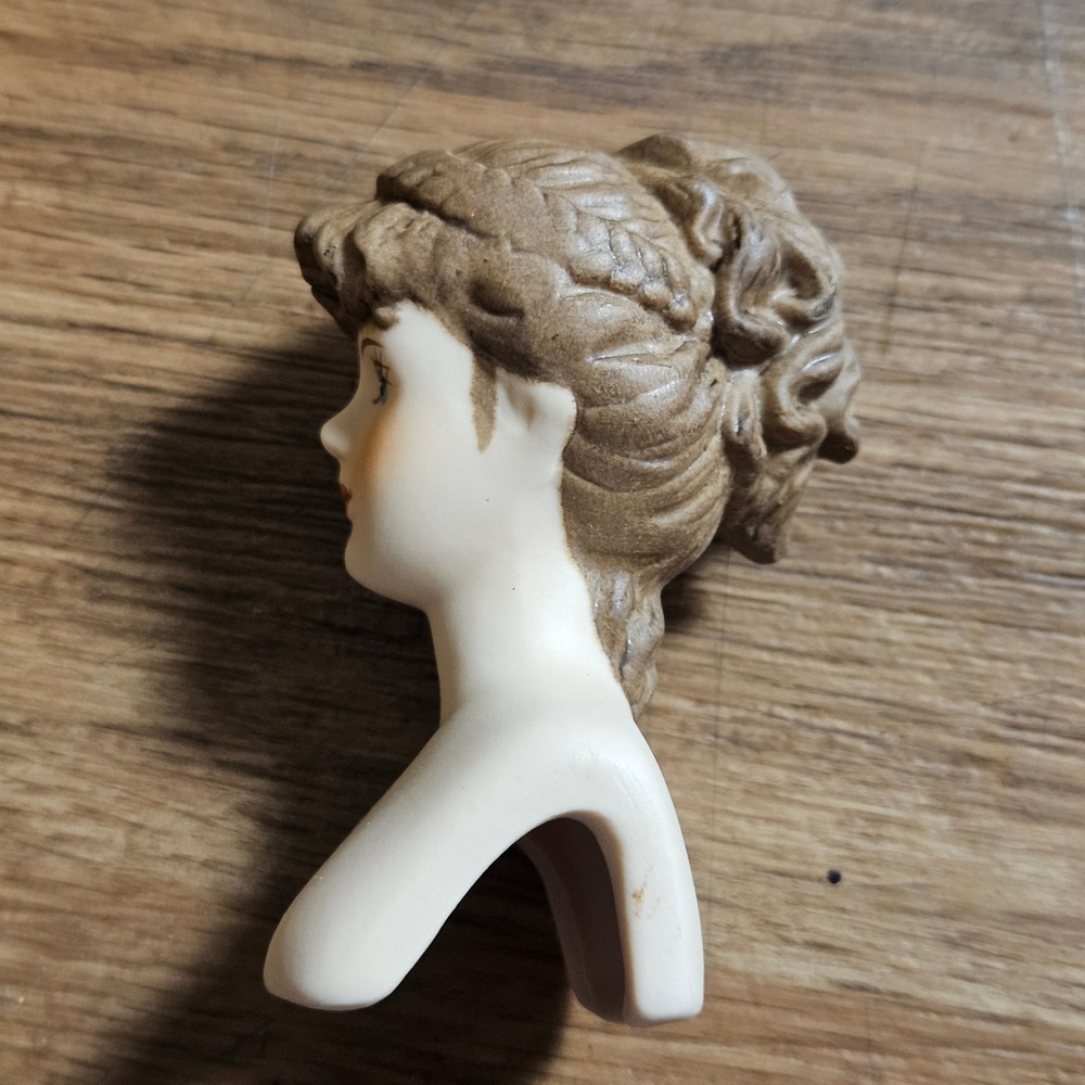 Lot of 3 Vintage Porcelain Doll Head & Parts Yield House, Meg March, Mangelsen - Picture 4 of 12